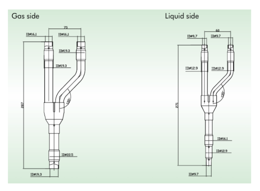 Разветвитель General Climate GC-FQ01B для внутренних блоков GM, 20 кВт меньше 30 кВт